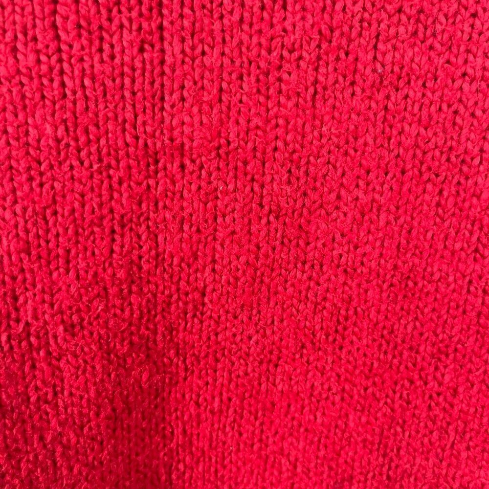 J.Jill Red Black Striped Wool Cotton Blend Knit Sweater Size S - Picture 5 of 8